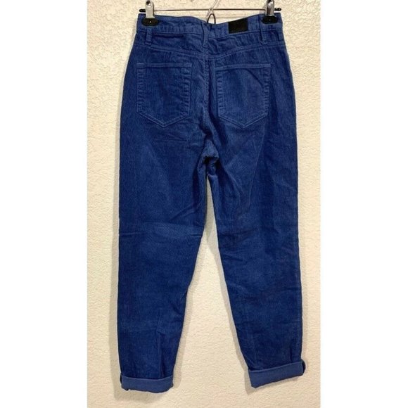 Urban Outfitters BDG Blue Mom High Rise Corduroy Cuffed Pants - Picture 2 of 6